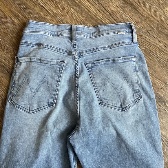 MOTHER The Tripper Ankle Fray Distressed Flare Jeans All Over The Map Size 27 - Picture 10 of 11